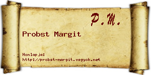 Probst Margit névjegykártya